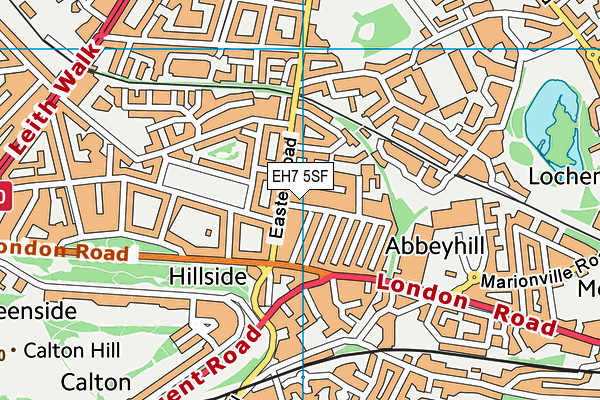 EH7 5SF map - OS VectorMap District (Ordnance Survey)