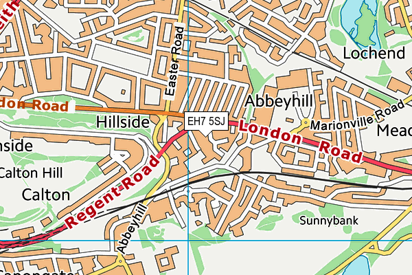 EH7 5SJ map - OS VectorMap District (Ordnance Survey)