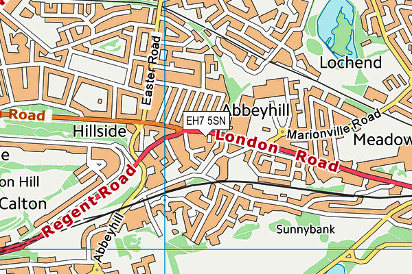 EH7 5SN map - OS VectorMap District (Ordnance Survey)