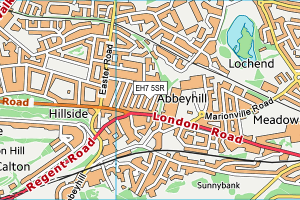 EH7 5SR map - OS VectorMap District (Ordnance Survey)