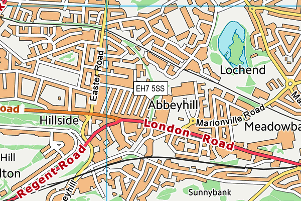 EH7 5SS map - OS VectorMap District (Ordnance Survey)