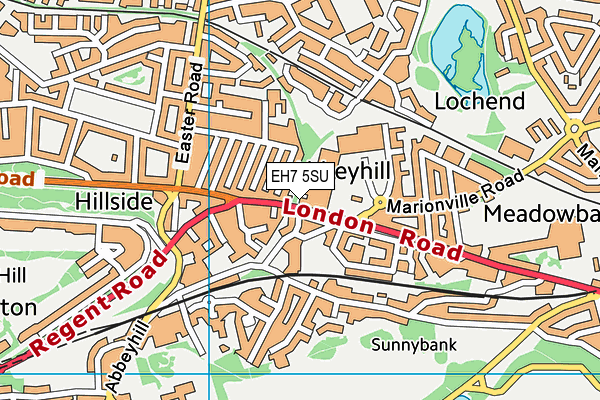 EH7 5SU map - OS VectorMap District (Ordnance Survey)