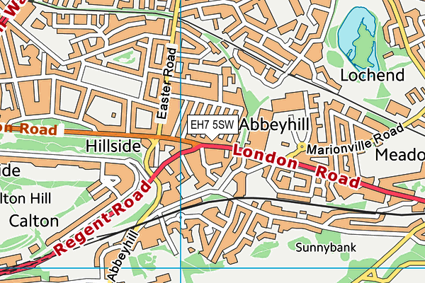 EH7 5SW map - OS VectorMap District (Ordnance Survey)