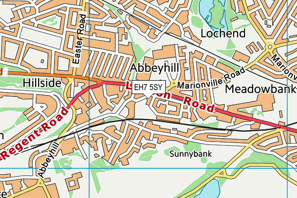 EH7 5SY map - OS VectorMap District (Ordnance Survey)