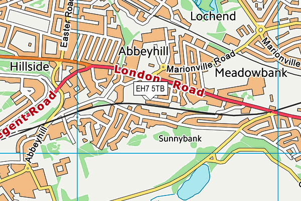 EH7 5TB map - OS VectorMap District (Ordnance Survey)