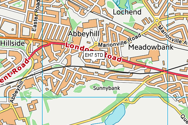 EH7 5TD map - OS VectorMap District (Ordnance Survey)