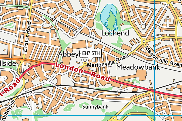 EH7 5TH map - OS VectorMap District (Ordnance Survey)