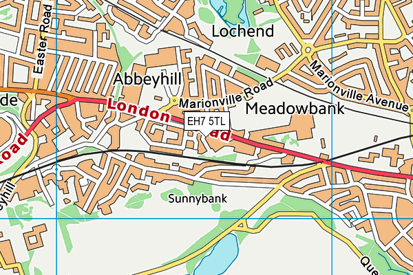 EH7 5TL map - OS VectorMap District (Ordnance Survey)