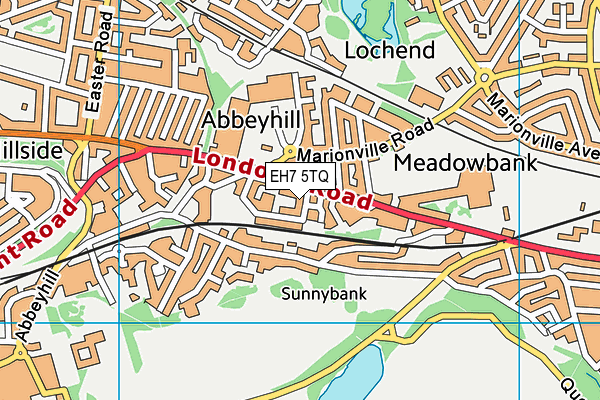 EH7 5TQ map - OS VectorMap District (Ordnance Survey)