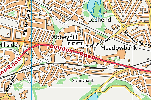 EH7 5TT map - OS VectorMap District (Ordnance Survey)