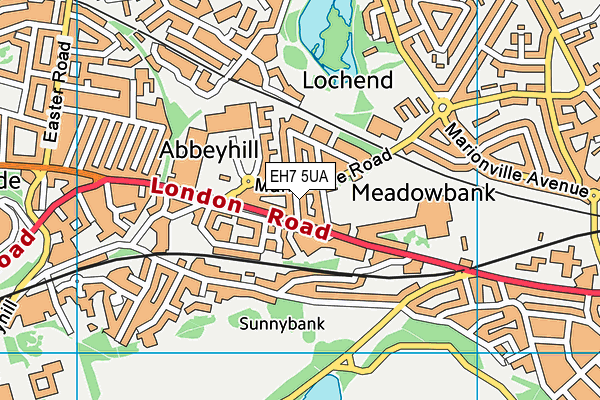 EH7 5UA map - OS VectorMap District (Ordnance Survey)