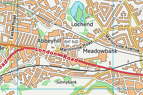 EH7 5UD map - OS VectorMap District (Ordnance Survey)