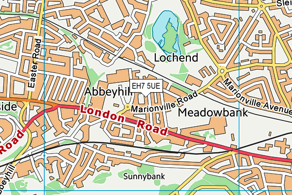 EH7 5UE map - OS VectorMap District (Ordnance Survey)