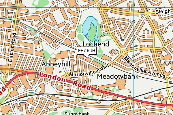 EH7 5UH map - OS VectorMap District (Ordnance Survey)