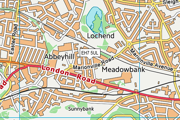 EH7 5UL map - OS VectorMap District (Ordnance Survey)