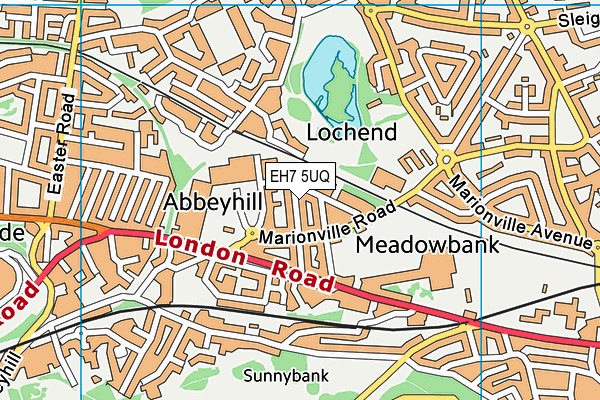 EH7 5UQ map - OS VectorMap District (Ordnance Survey)