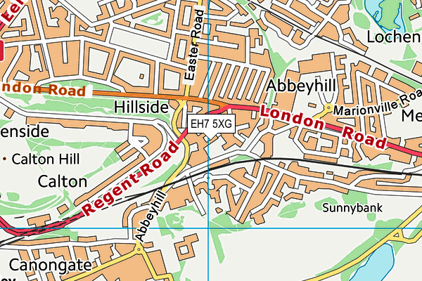 EH7 5XG map - OS VectorMap District (Ordnance Survey)