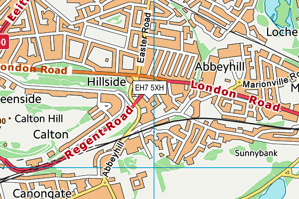 EH7 5XH map - OS VectorMap District (Ordnance Survey)