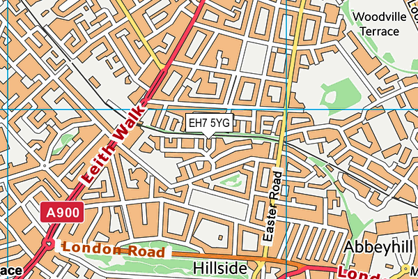 EH7 5YG map - OS VectorMap District (Ordnance Survey)