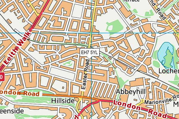 EH7 5YL map - OS VectorMap District (Ordnance Survey)