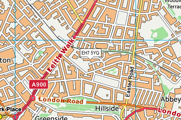 EH7 5YQ map - OS VectorMap District (Ordnance Survey)