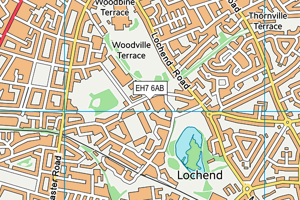 EH7 6AB map - OS VectorMap District (Ordnance Survey)