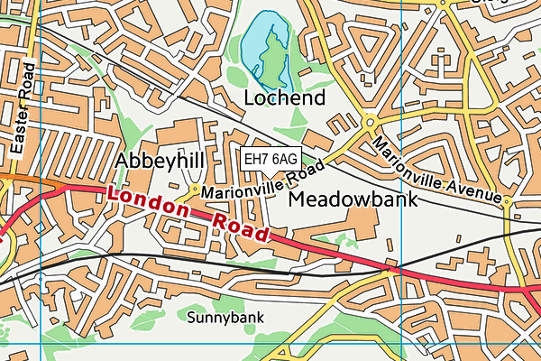 EH7 6AG map - OS VectorMap District (Ordnance Survey)