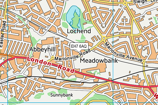 EH7 6AQ map - OS VectorMap District (Ordnance Survey)