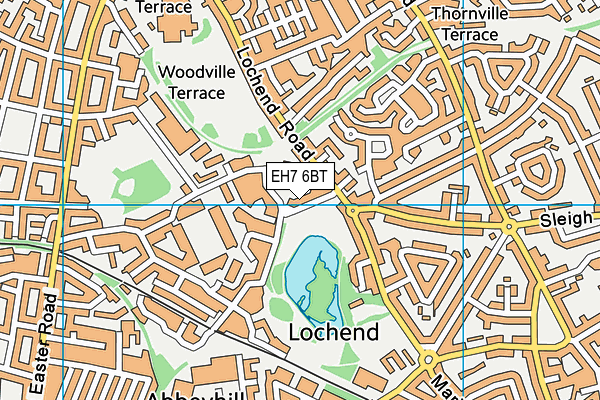 EH7 6BT map - OS VectorMap District (Ordnance Survey)