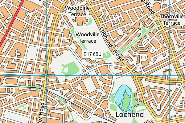 EH7 6BU map - OS VectorMap District (Ordnance Survey)