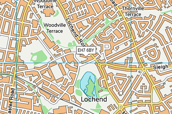 EH7 6BY map - OS VectorMap District (Ordnance Survey)