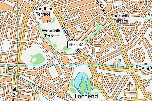 EH7 6BZ map - OS VectorMap District (Ordnance Survey)