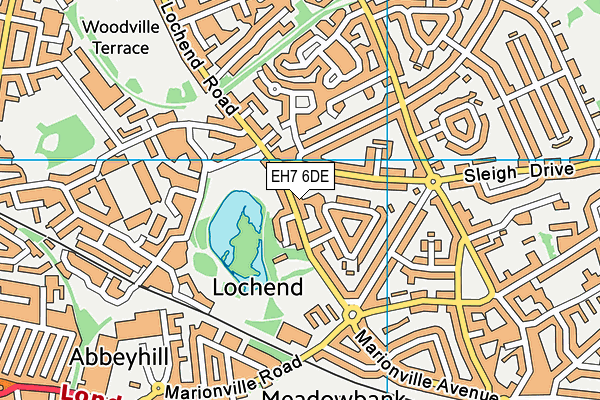 EH7 6DE map - OS VectorMap District (Ordnance Survey)