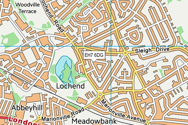 EH7 6DG map - OS VectorMap District (Ordnance Survey)