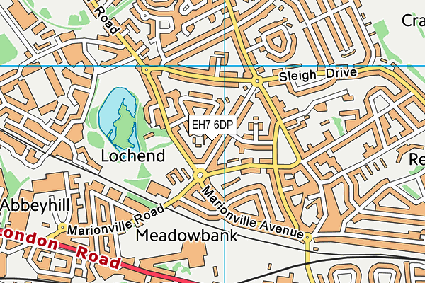 EH7 6DP map - OS VectorMap District (Ordnance Survey)