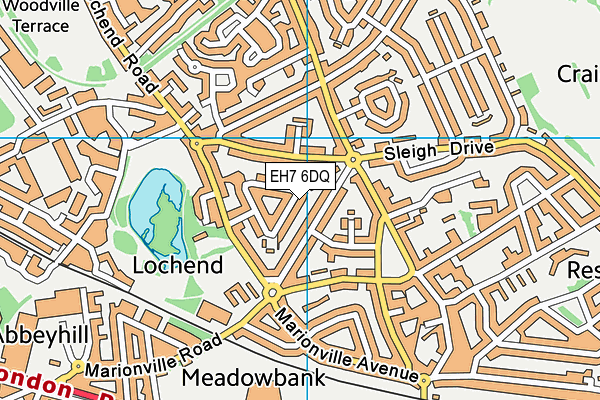 EH7 6DQ map - OS VectorMap District (Ordnance Survey)