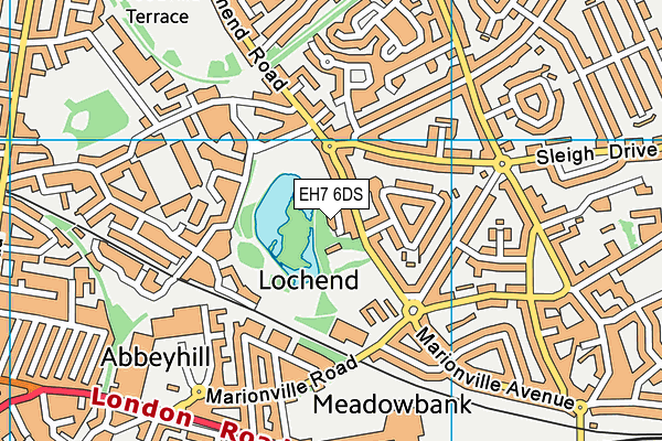 EH7 6DS map - OS VectorMap District (Ordnance Survey)