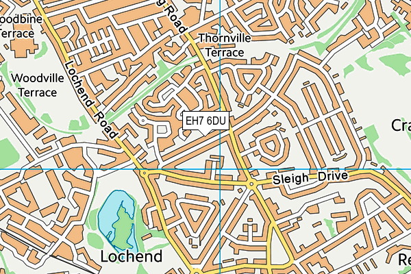 EH7 6DU map - OS VectorMap District (Ordnance Survey)