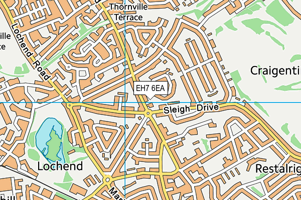 EH7 6EA map - OS VectorMap District (Ordnance Survey)