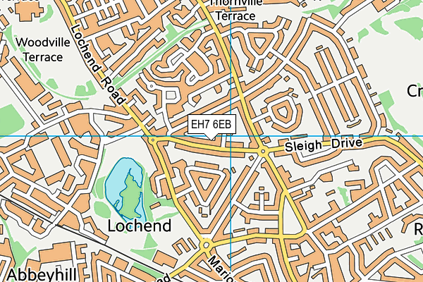 EH7 6EB map - OS VectorMap District (Ordnance Survey)