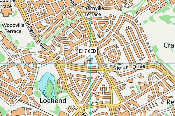 EH7 6ED map - OS VectorMap District (Ordnance Survey)