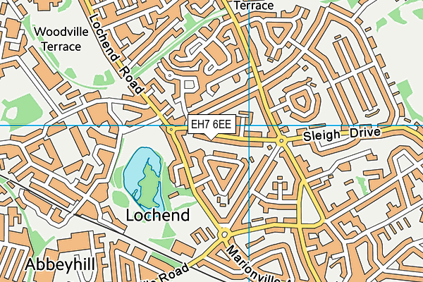 EH7 6EE map - OS VectorMap District (Ordnance Survey)