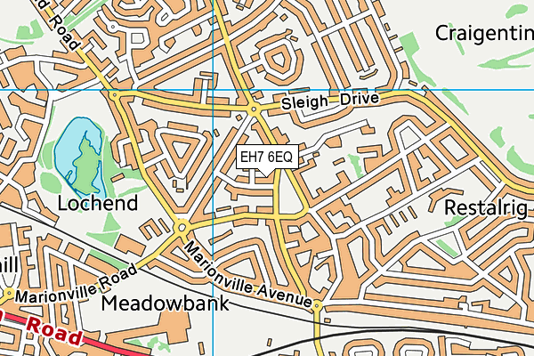 EH7 6EQ map - OS VectorMap District (Ordnance Survey)