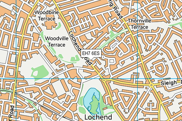 EH7 6ES map - OS VectorMap District (Ordnance Survey)