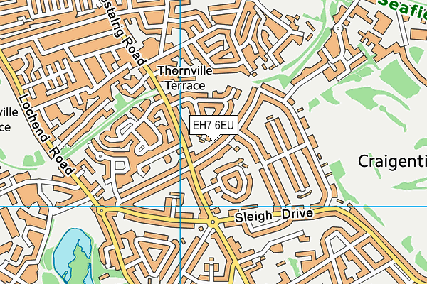 EH7 6EU map - OS VectorMap District (Ordnance Survey)