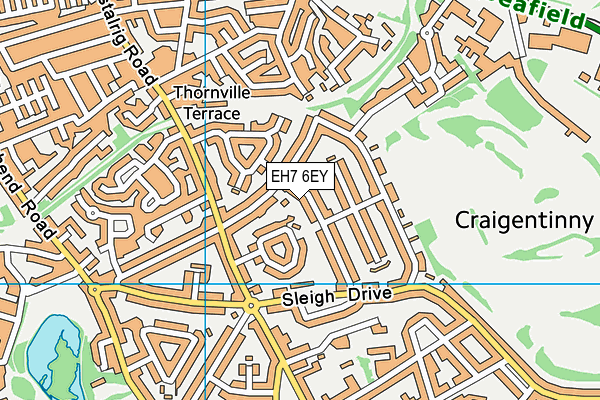 EH7 6EY map - OS VectorMap District (Ordnance Survey)