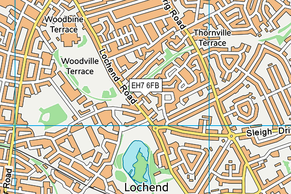 EH7 6FB map - OS VectorMap District (Ordnance Survey)