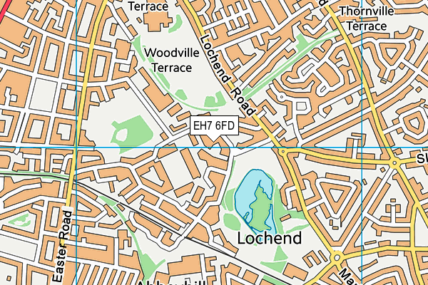 EH7 6FD map - OS VectorMap District (Ordnance Survey)