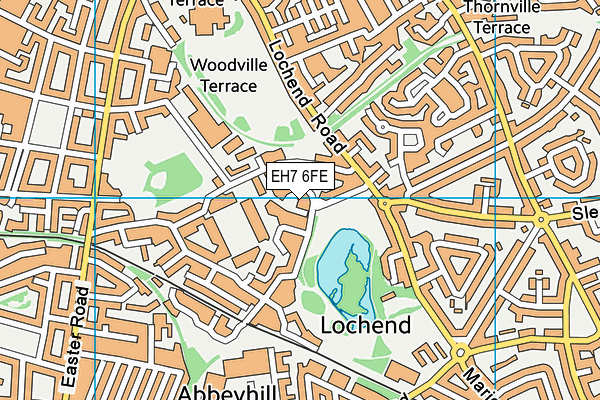 EH7 6FE map - OS VectorMap District (Ordnance Survey)