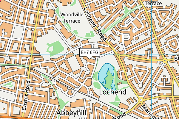 EH7 6FG map - OS VectorMap District (Ordnance Survey)